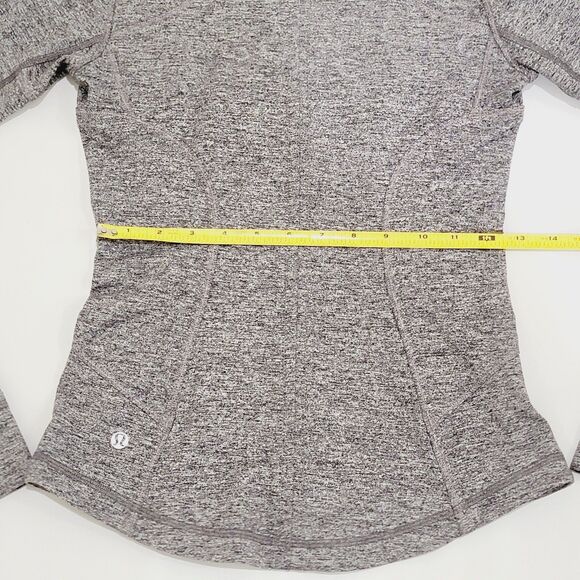 Lululemon Define Jacket Womens Size 4 Luon Heathered Black Gray Full Zip Workout - Picture 9 of 14